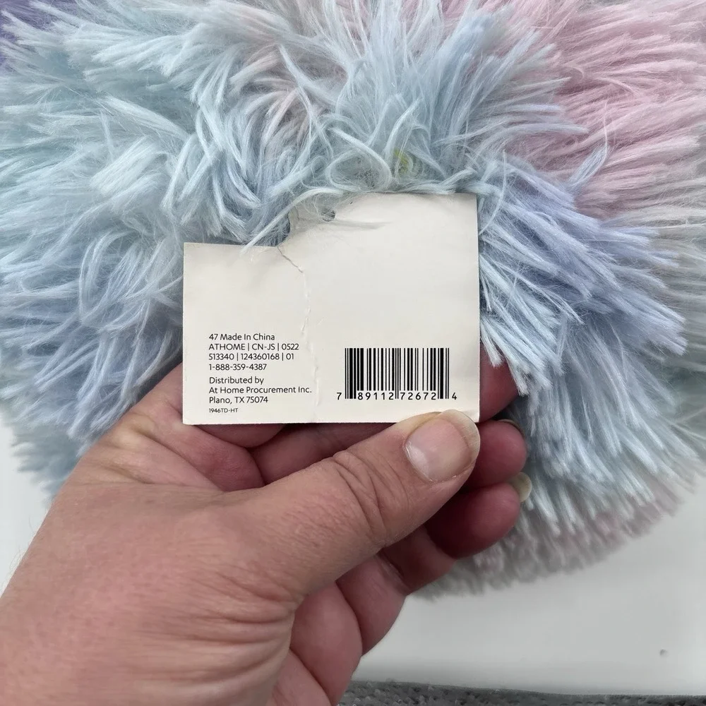 Tiny Dreamers Fuzzy Pastel Plush‎ Stuffed Pillow 12